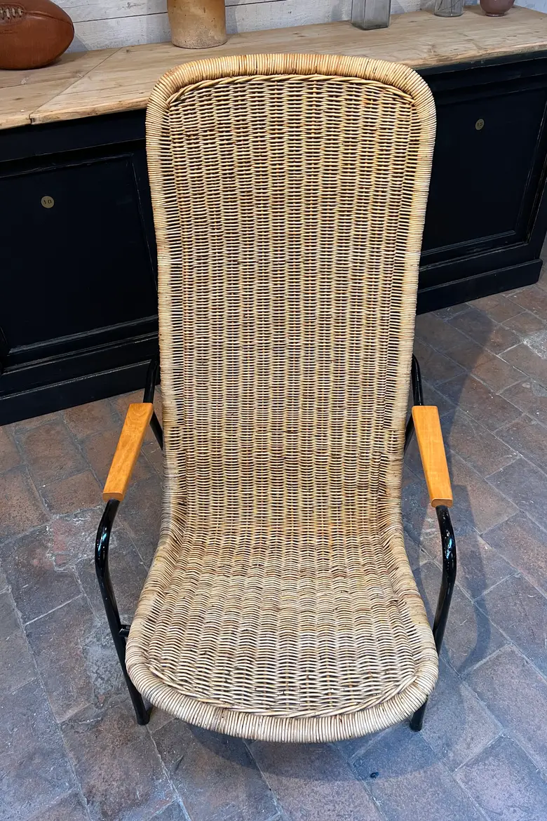Fauteuil en osier 1950