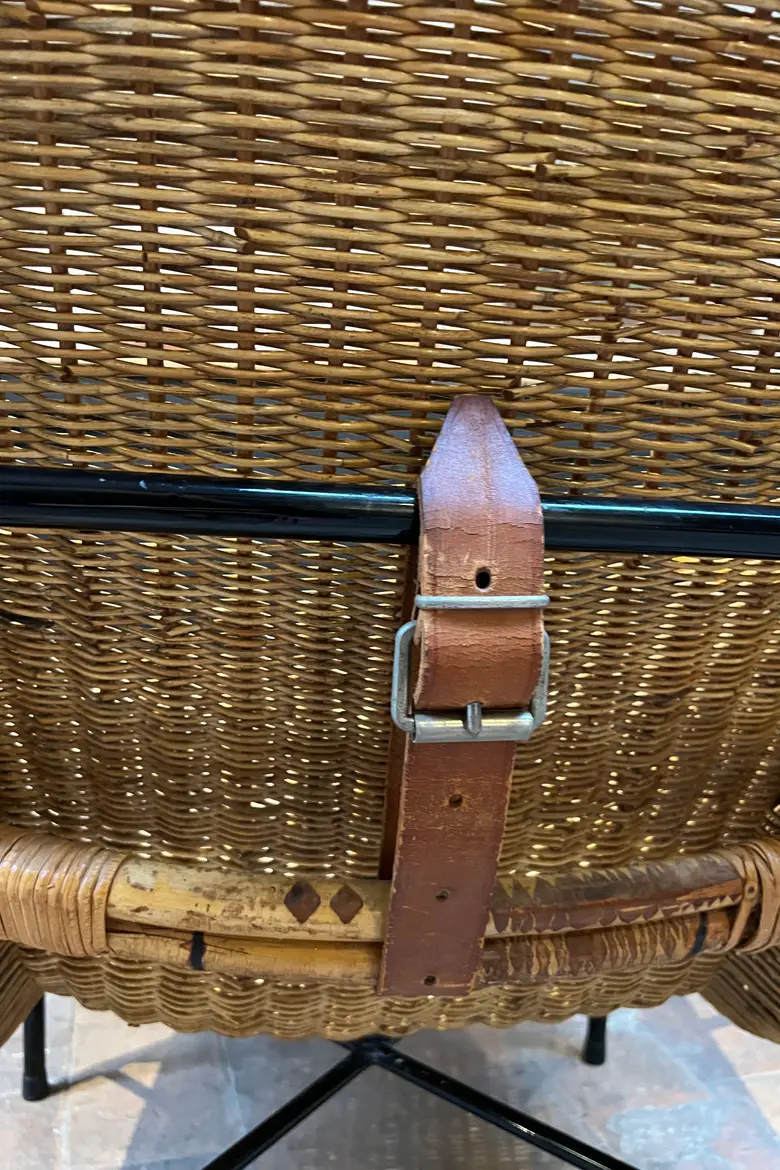 Fauteuil en osier 1950