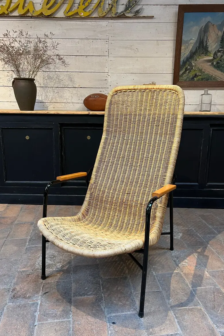 Fauteuil en osier 1950