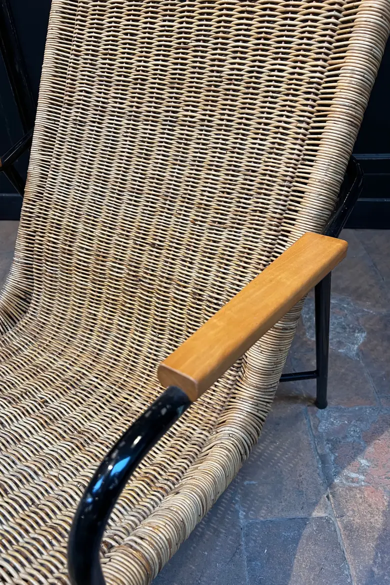 Fauteuil en osier 1950