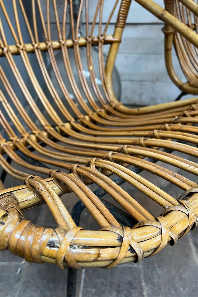 Fauteuil en rotin 1950