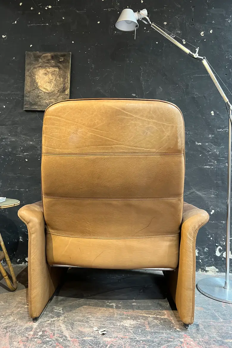 Fauteuil et repose pieds modèle DS50 De Sede 1970