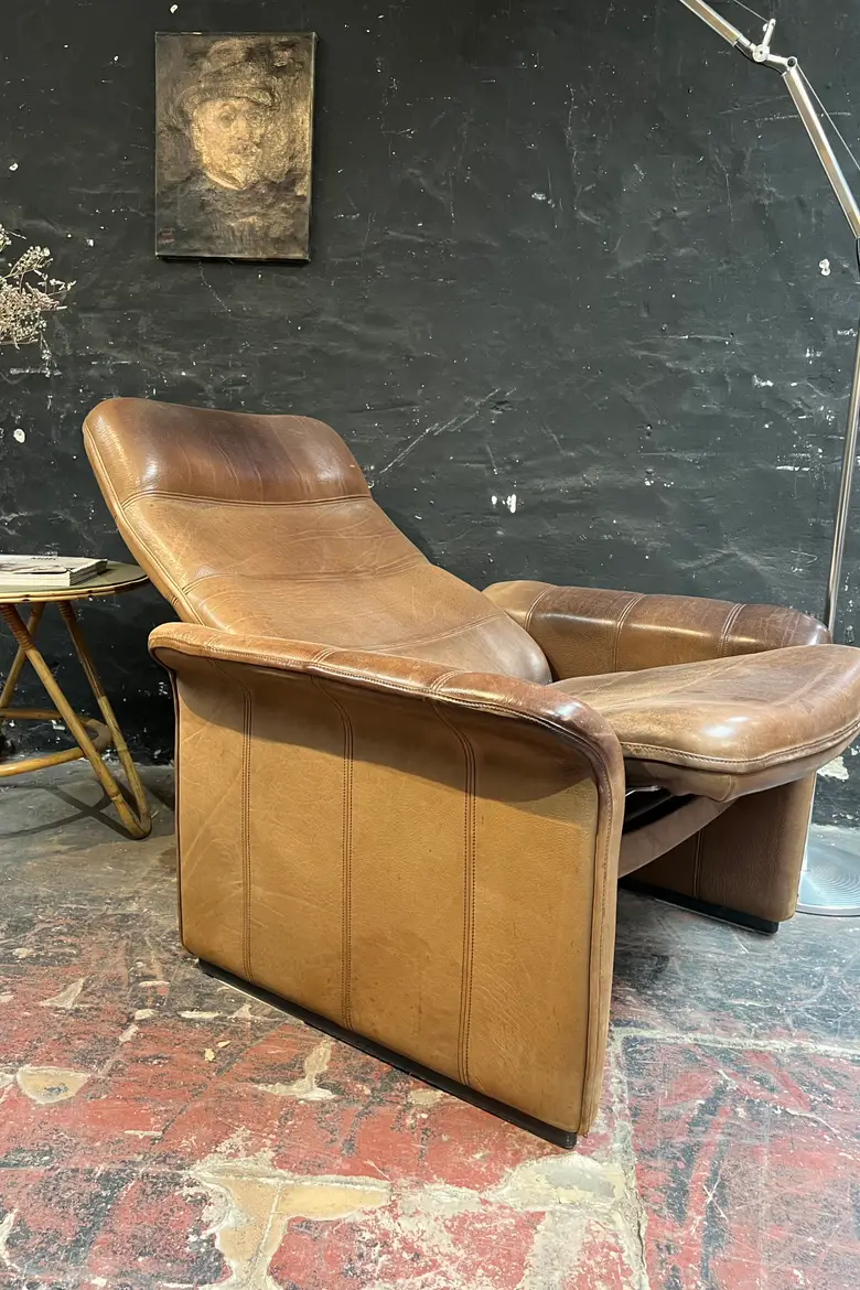 Fauteuil et repose pieds modèle DS50 De Sede 1970