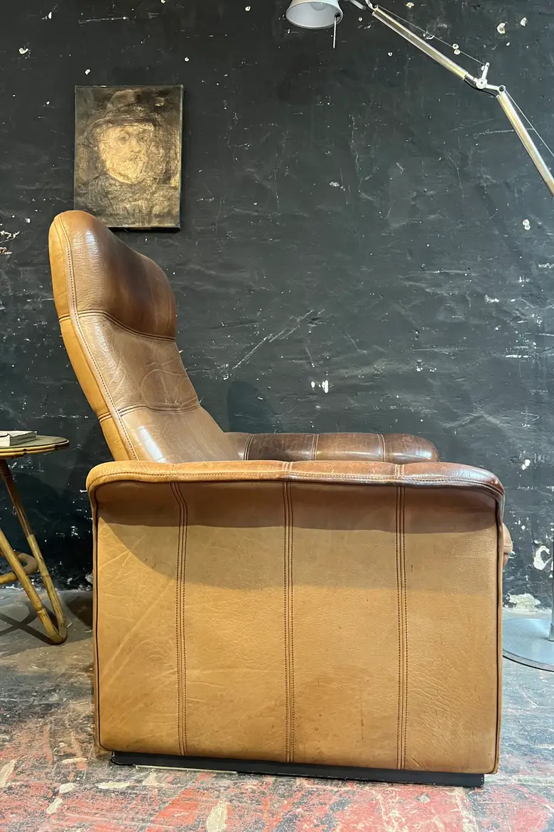 Fauteuil et repose pieds modèle DS50 De Sede 1970