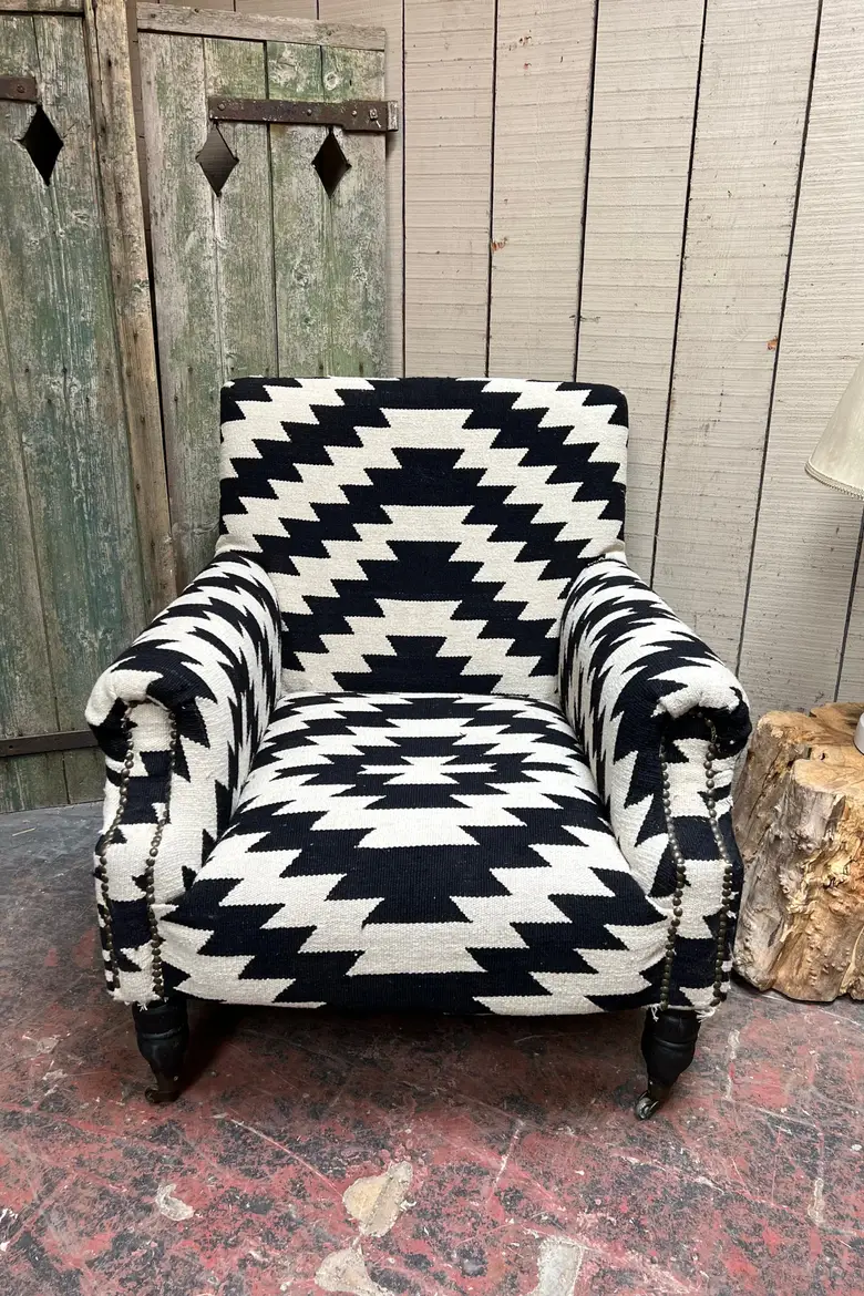 Fauteuil kilim Années 80