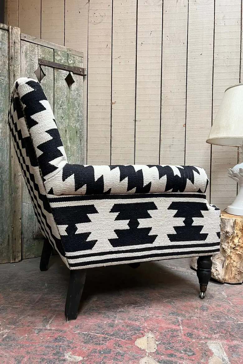 Fauteuil kilim Années 80