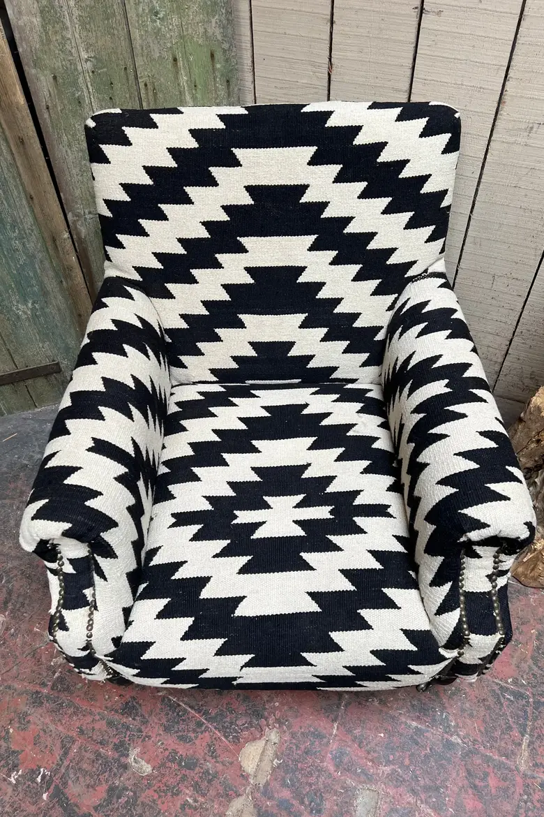 Fauteuil kilim Années 80