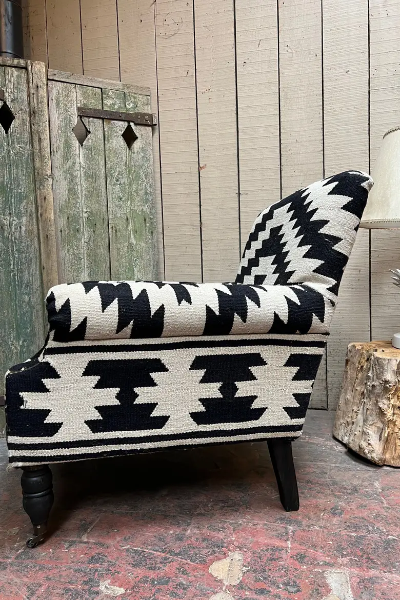 Fauteuil kilim Années 80