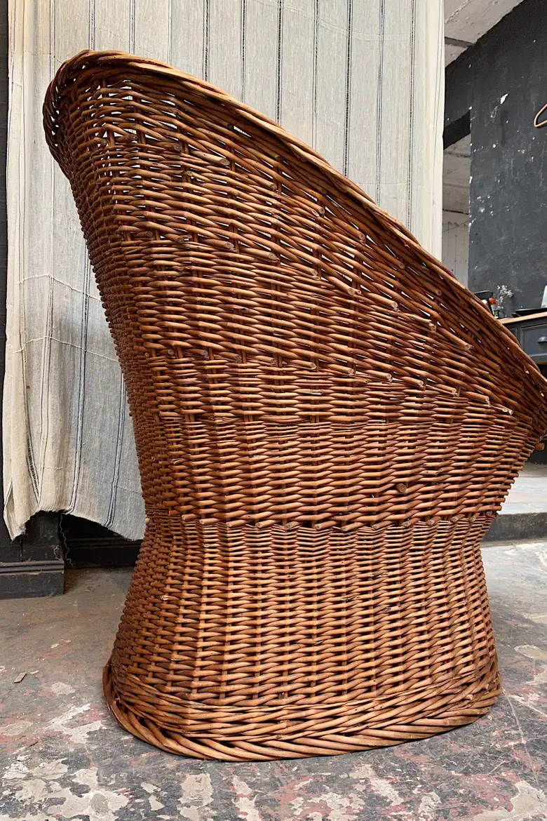 Fauteuil rotin vintage Années 60