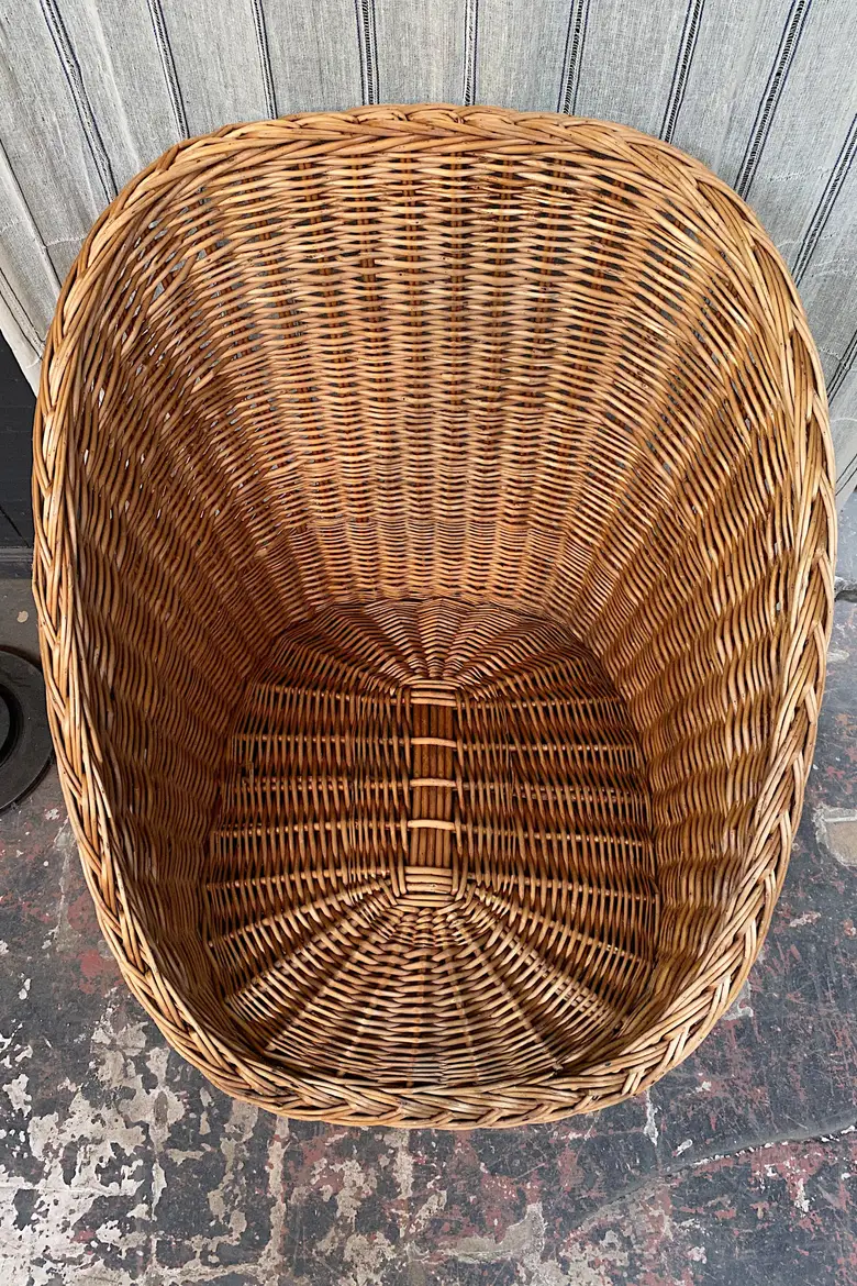 Fauteuil rotin vintage Années 60