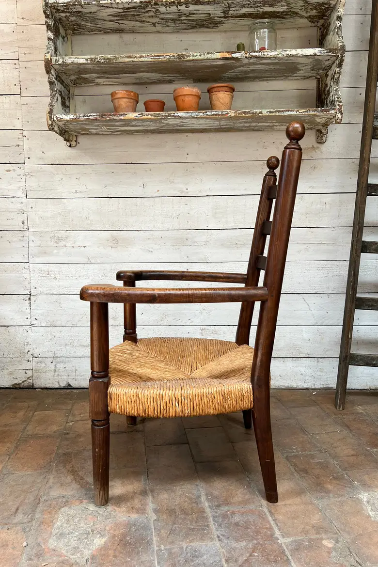 Fauteuil rustique style Charles Dudouyt