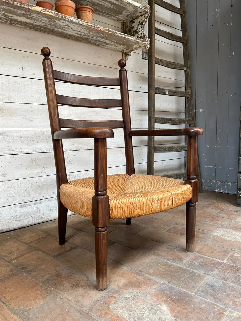 Fauteuil rustique style Charles Dudouyt