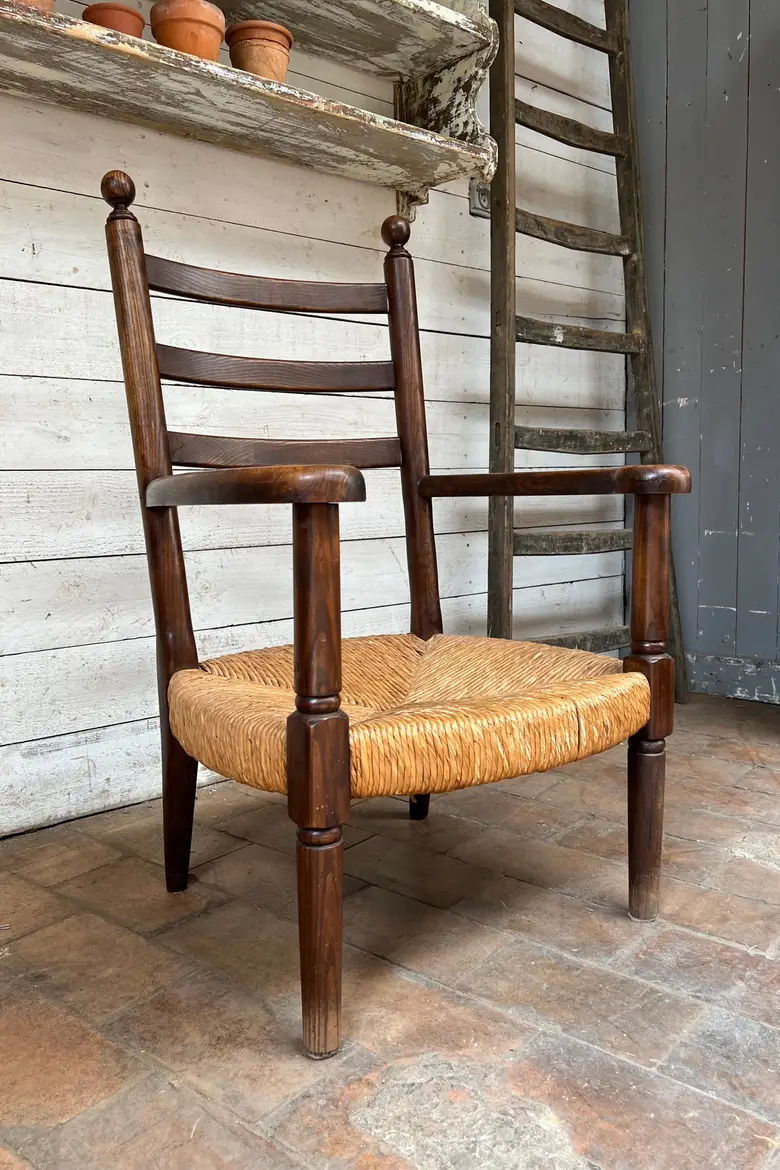 Fauteuil rustique style Charles Dudouyt