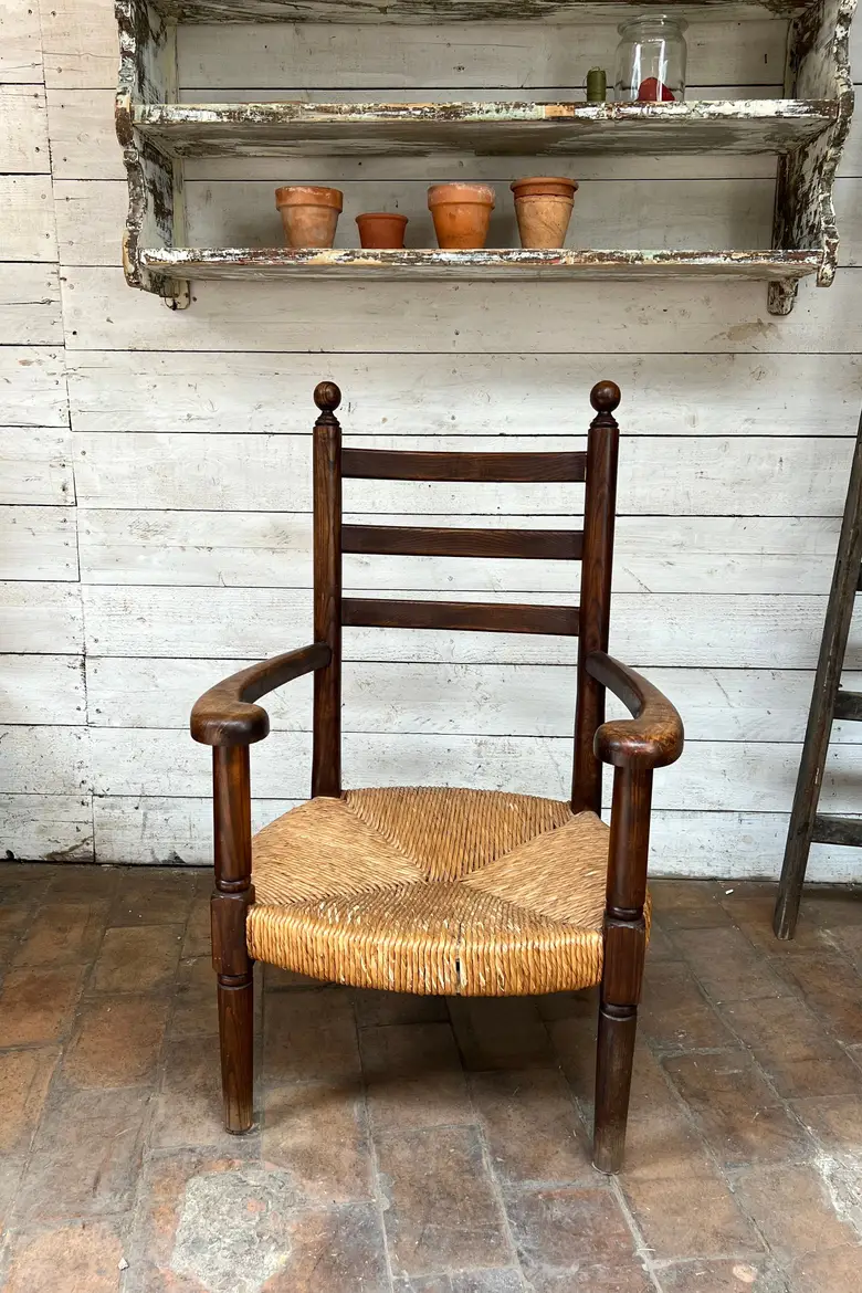 Fauteuil rustique style Charles Dudouyt