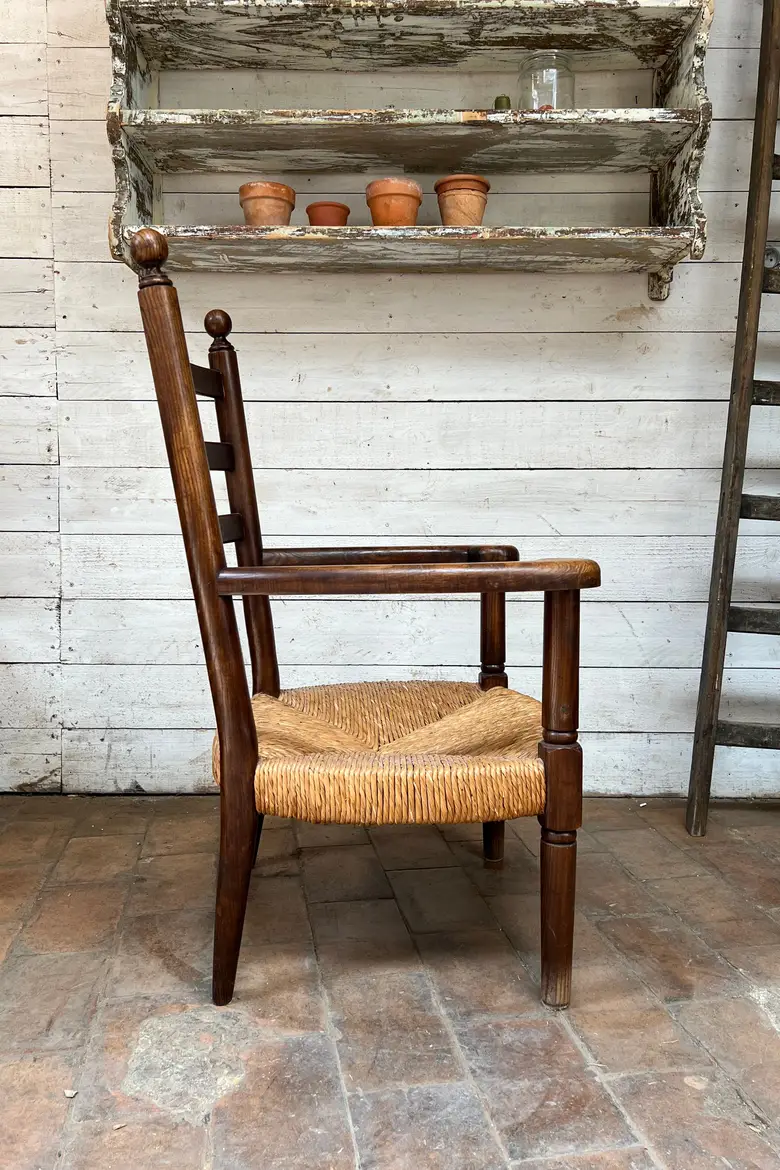 Fauteuil rustique style Charles Dudouyt