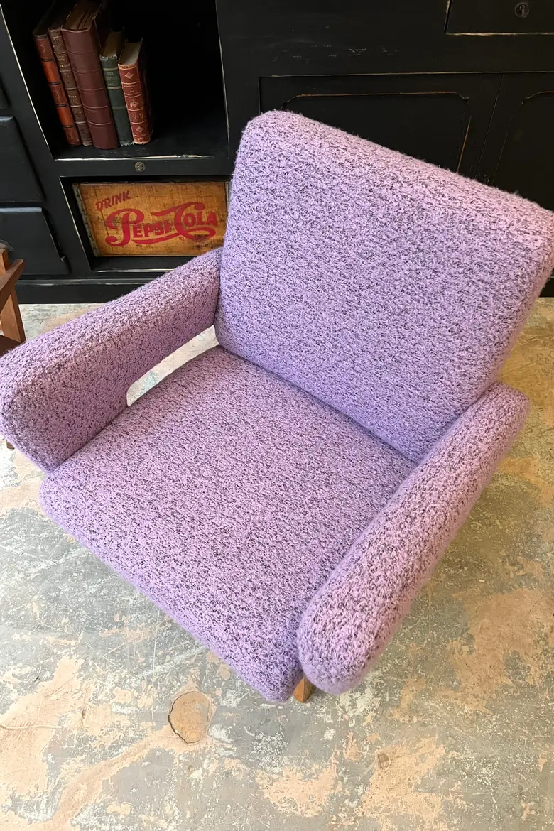 Fauteuil vintage en laine violette de Jitona, 1960