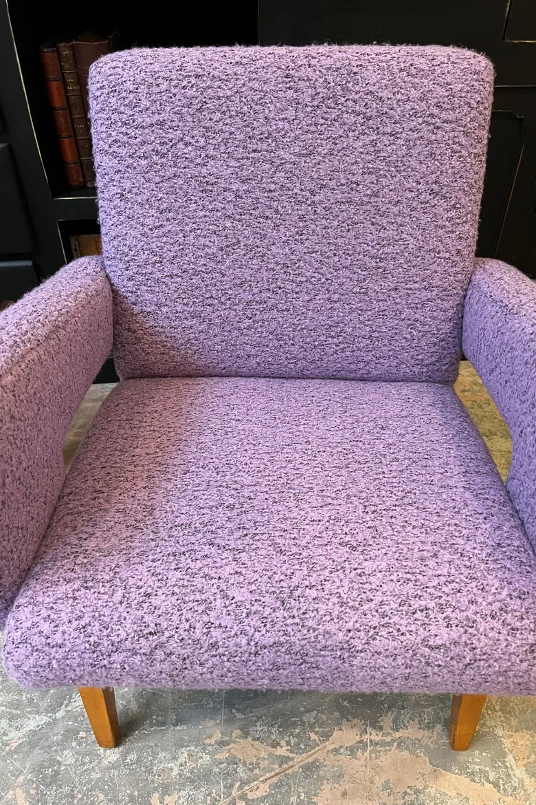 Fauteuil vintage en laine violette de Jitona, 1960