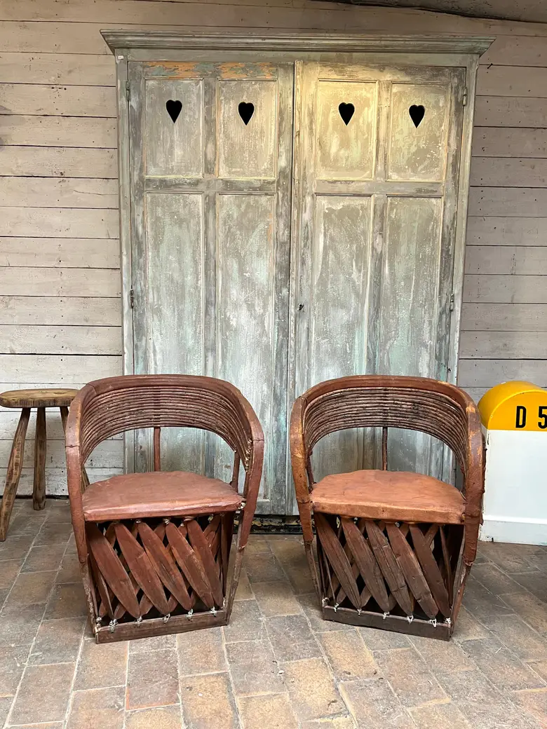 Fauteuils art populaire mexicains Années 70
