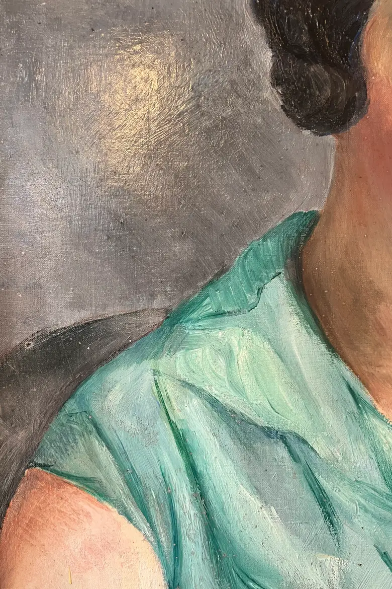Ancien portrait de femme des années 40