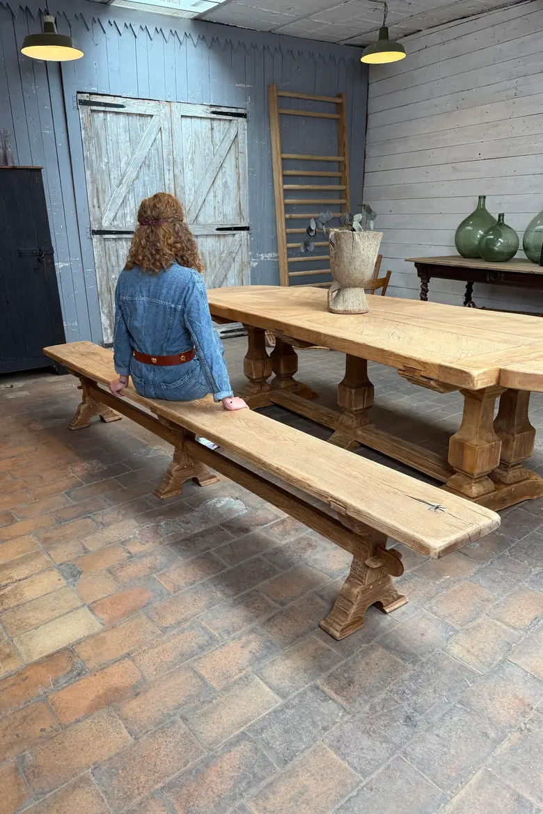 Grand banc en chêne