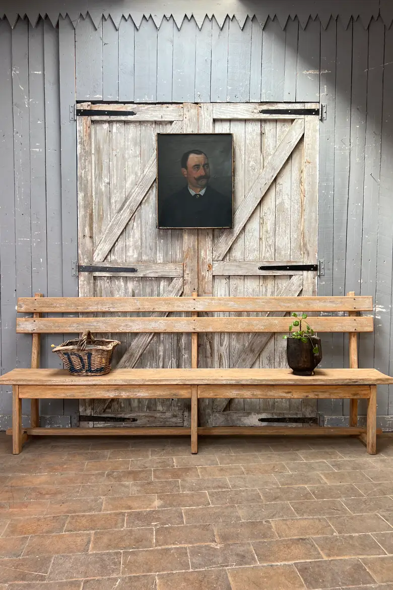 Grand banc en chêne