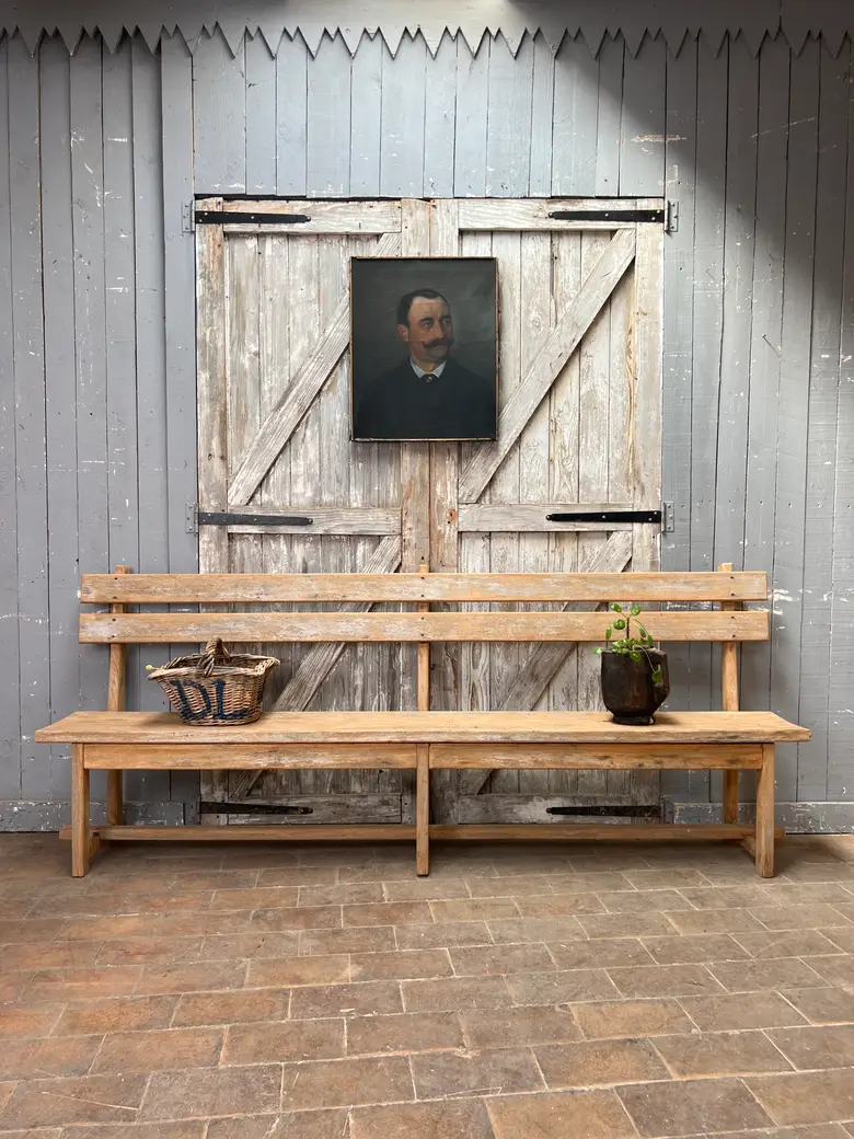 Grand banc en chêne