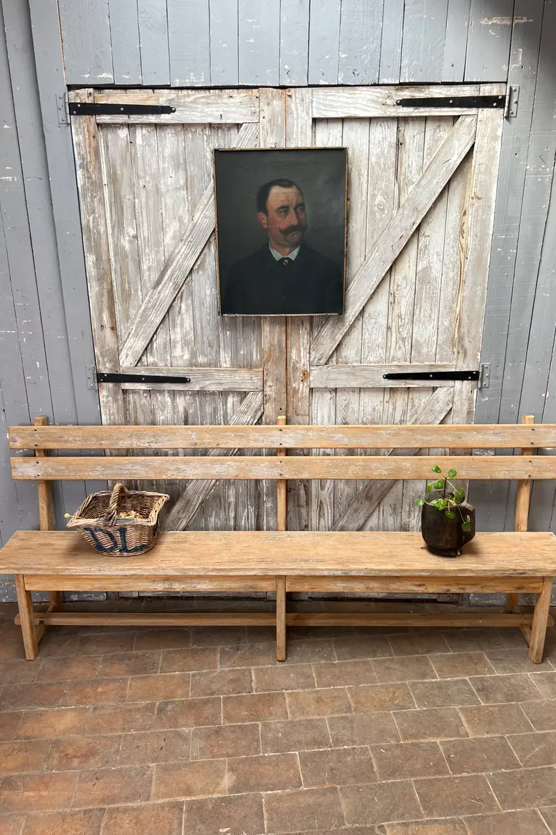 Grand banc en chêne