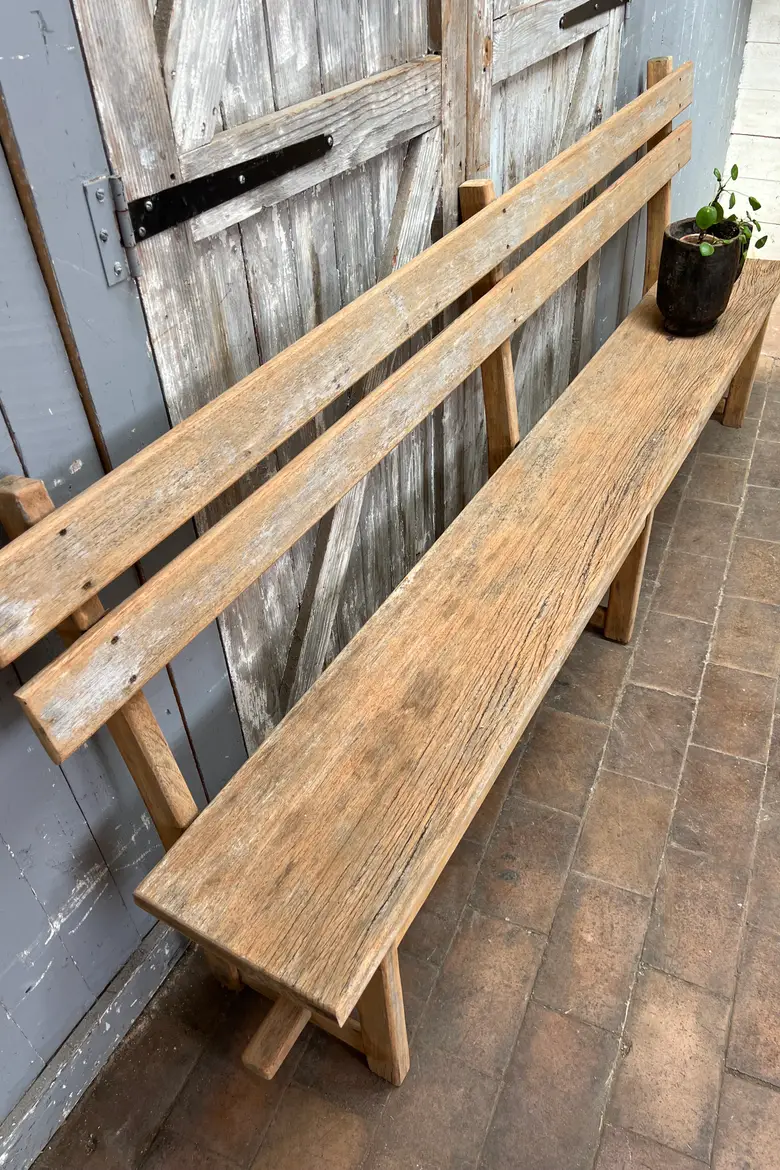 Grand banc en chêne