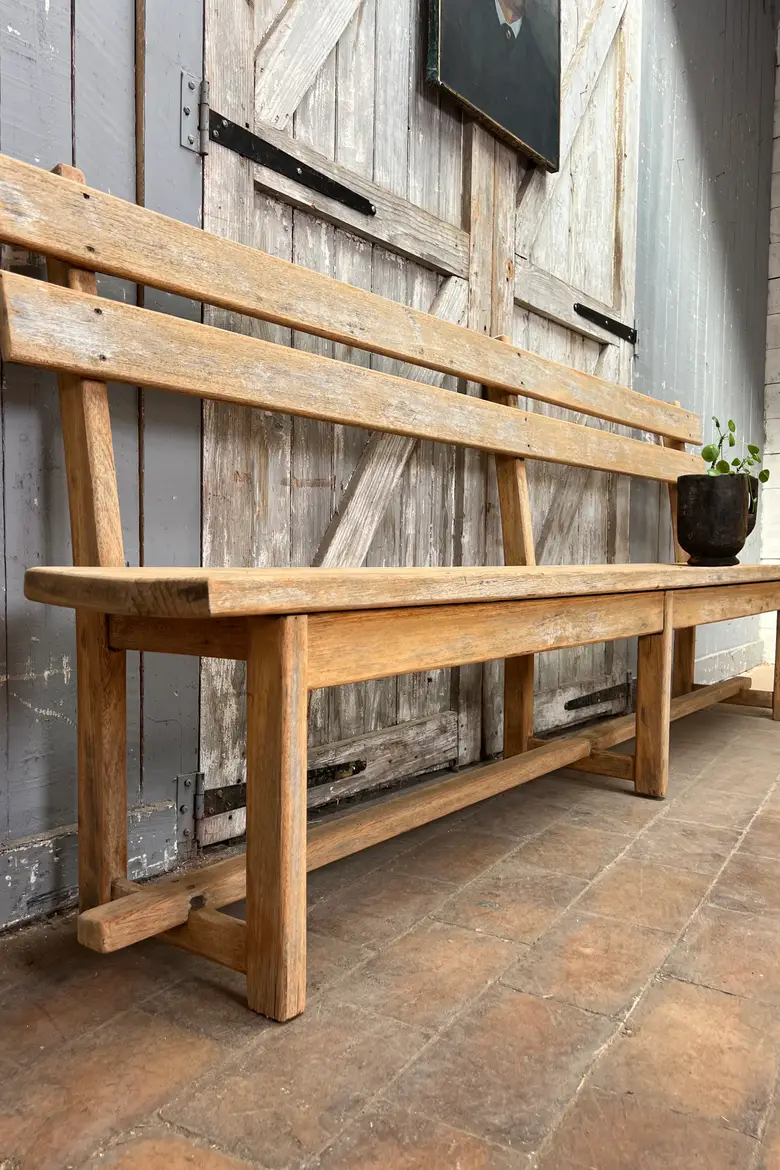 Grand banc en chêne