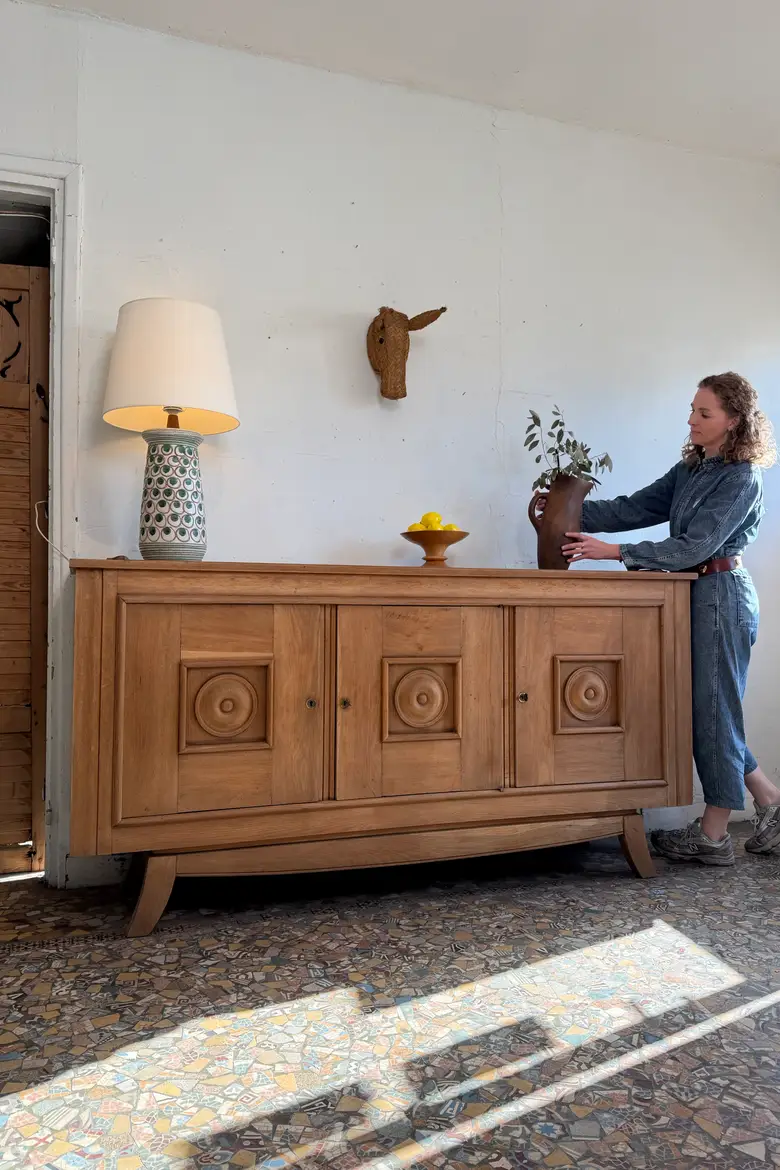 Grand buffet en chêne — années 40