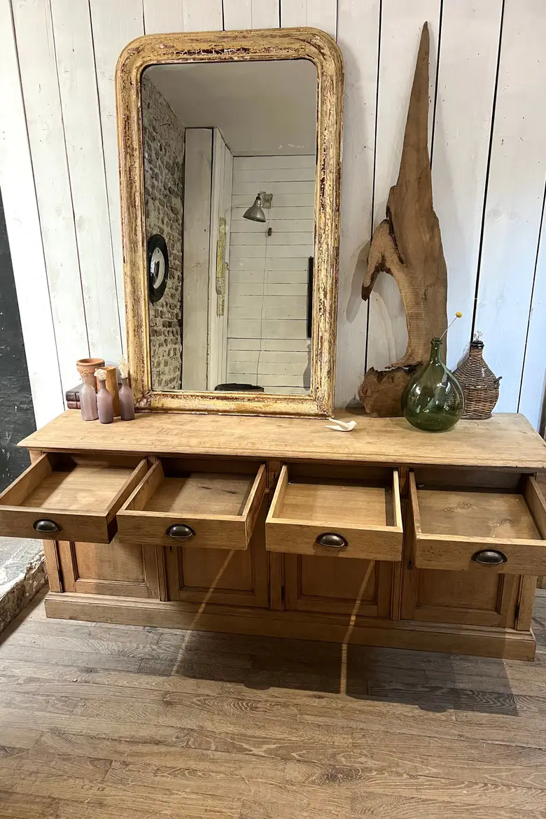 Grand buffet en chêne Début XXème