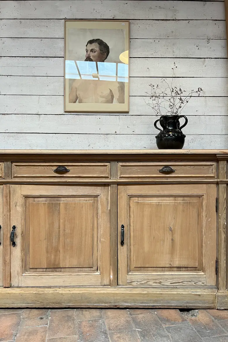 Grand buffet enfilade en sapin 20e