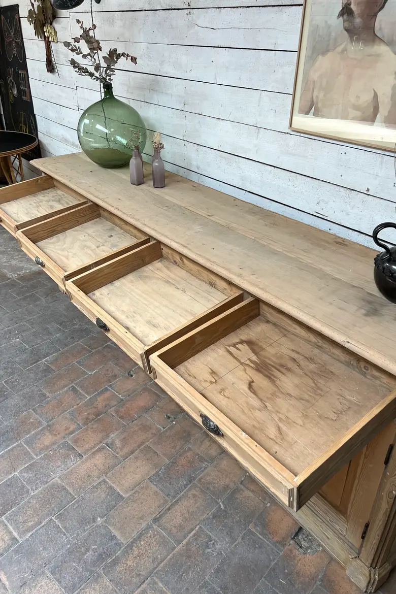 Grand buffet enfilade en sapin 20e