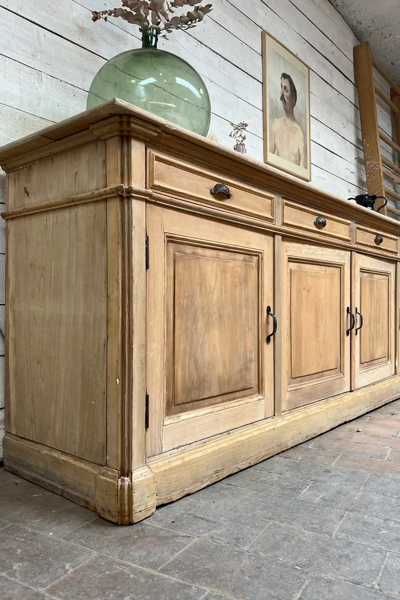 Grand buffet enfilade en sapin 20e