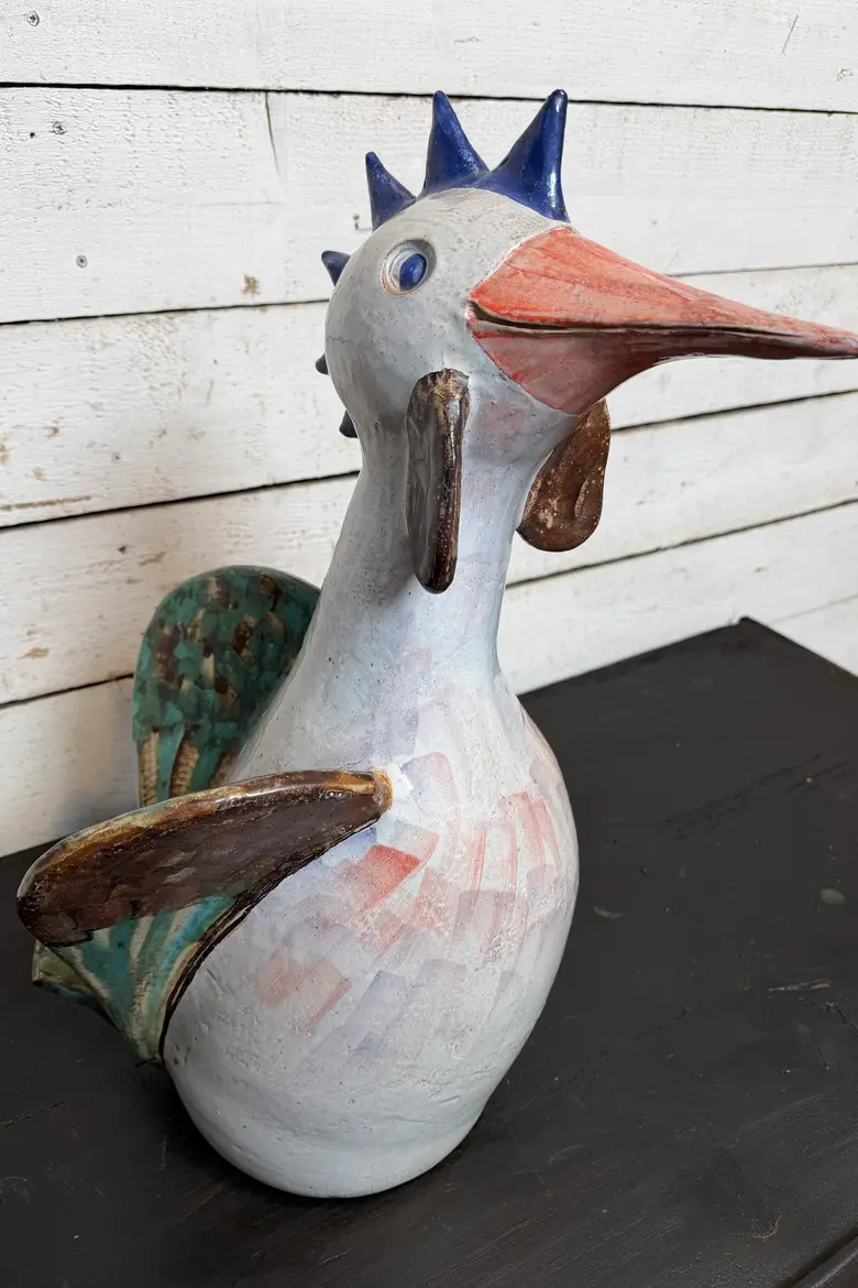 Grand coq en céramique – années 80