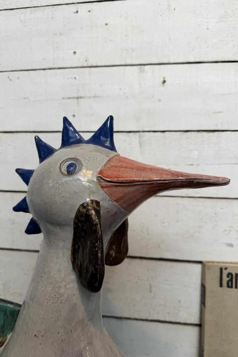 Grand coq en céramique – années 80