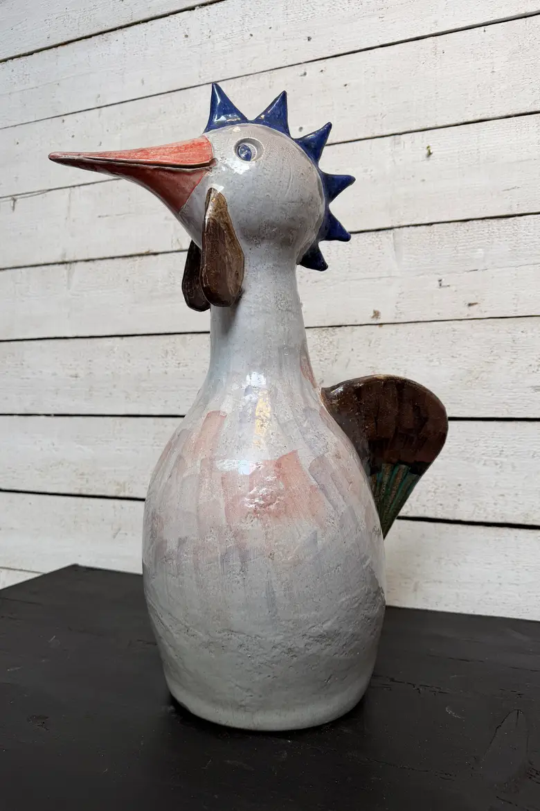 Grand coq en céramique – années 80