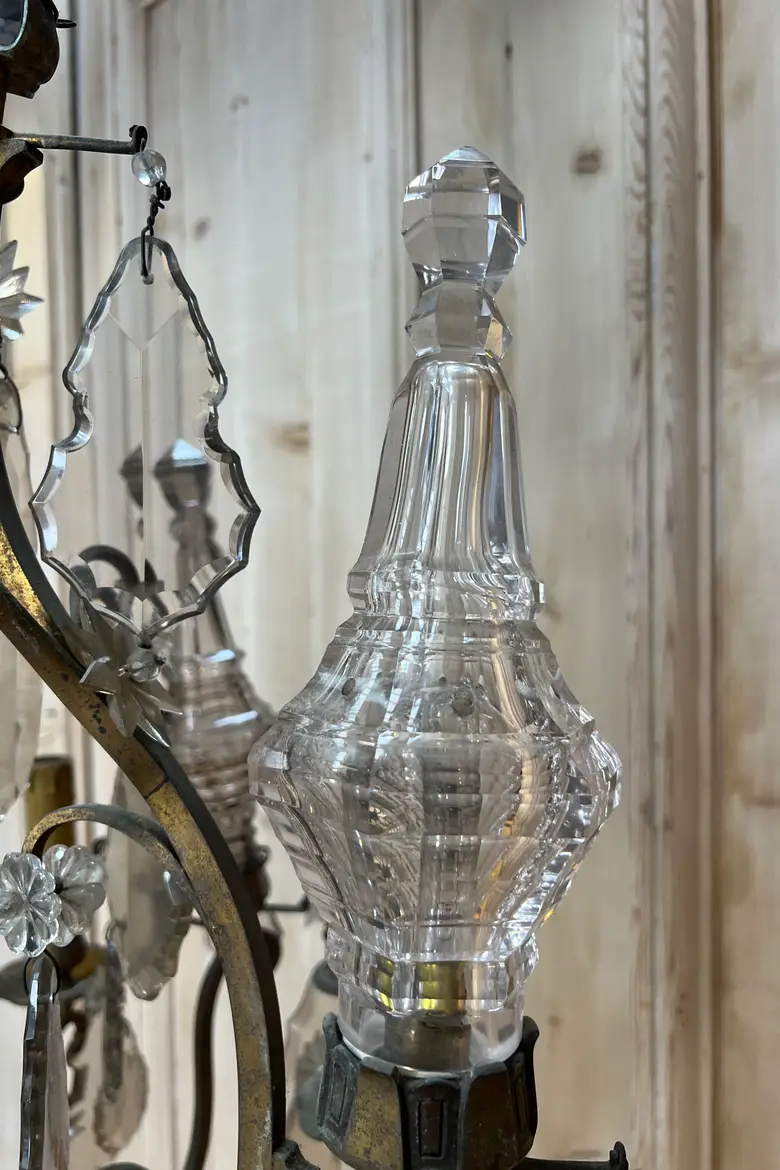 Grand lustre de maison de maître – Début XXe – Style Louis XVI — Grand lustre de maison de maître – Début XXe – Style Louis XVI