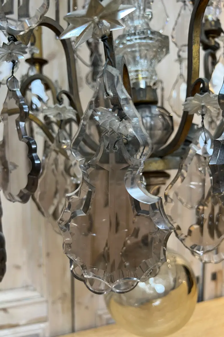 Grand lustre de maison de maître – Début XXe – Style Louis XVI — Grand lustre de maison de maître – Début XXe – Style Louis XVI