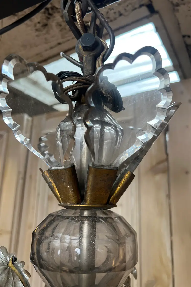Grand lustre de maison de maître – Début XXe – Style Louis XVI