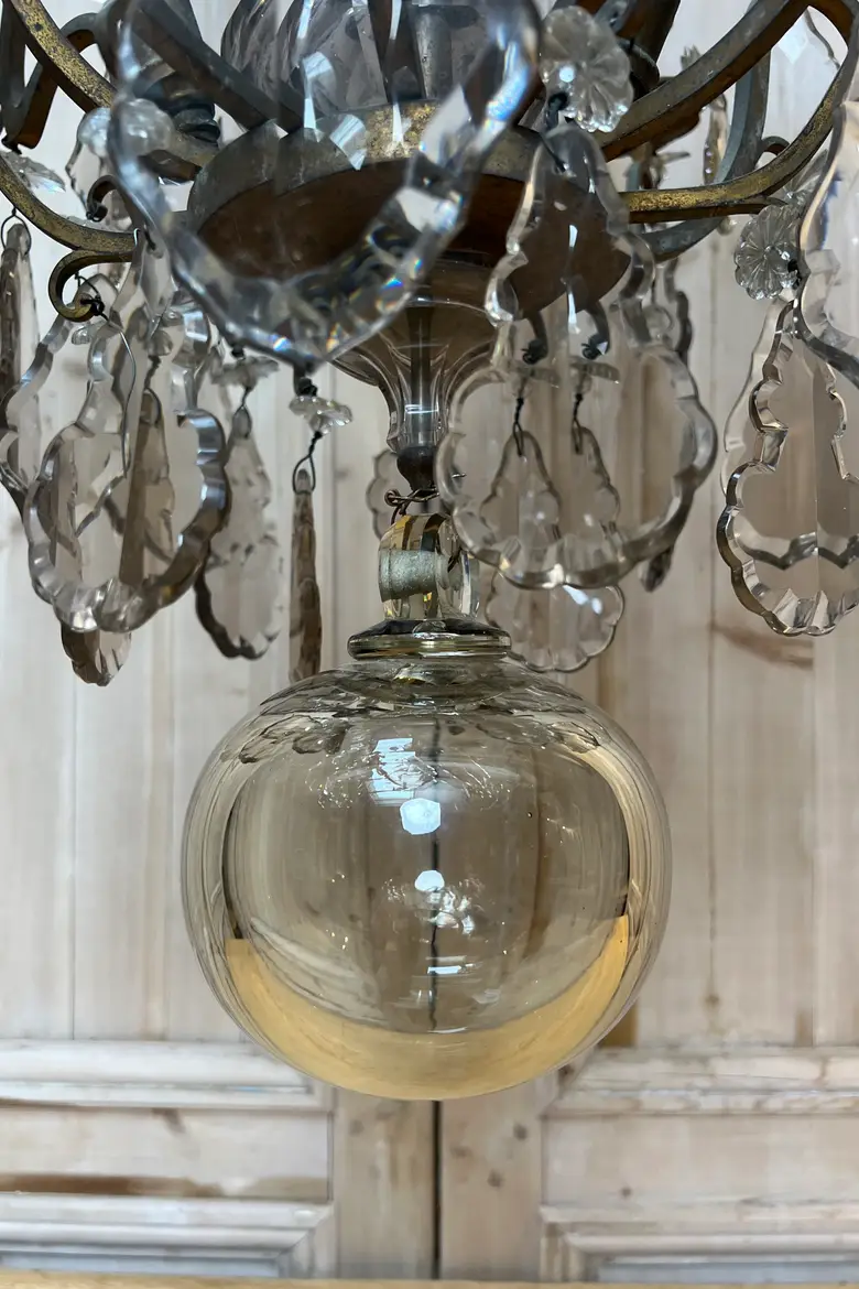 Grand lustre de maison de maître – Début XXe – Style Louis XVI — Grand lustre de maison de maître – Début XXe – Style Louis XVI