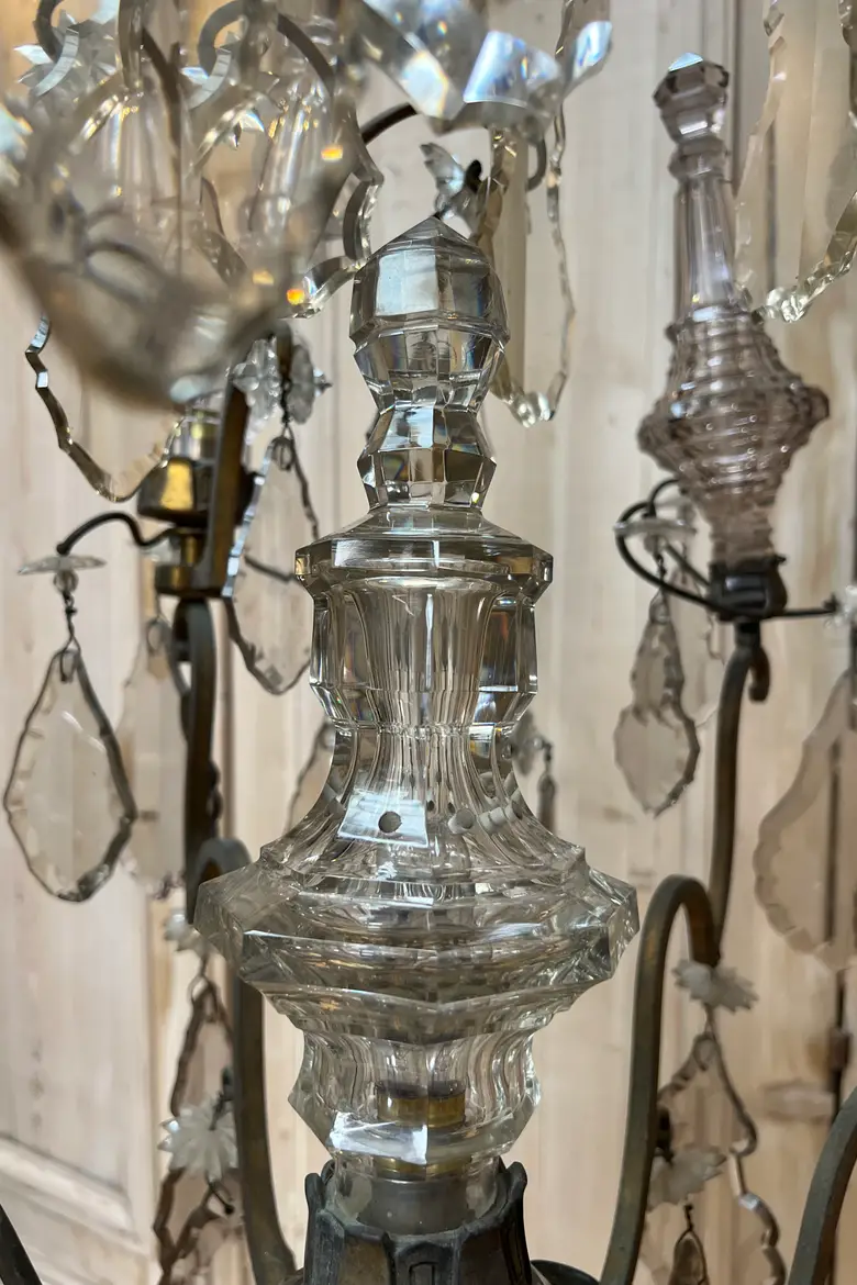 Grand lustre de maison de maître – Début XXe – Style Louis XVI — Grand lustre de maison de maître – Début XXe – Style Louis XVI