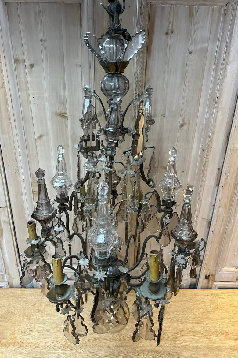 Grand lustre de maison de maître – Début XXe – Style Louis XVI