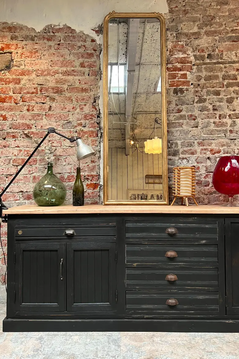 Grand meuble d’atelier en bois Années 50