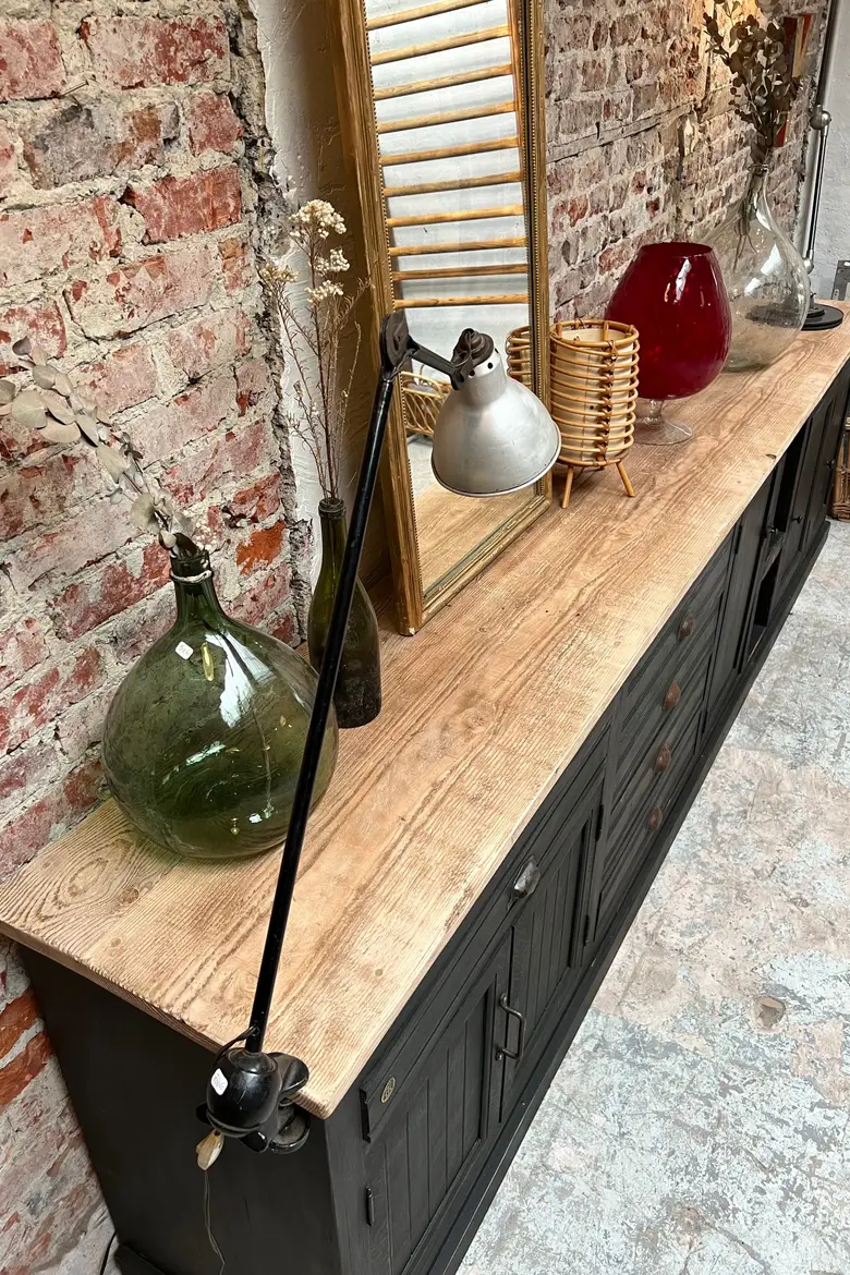 Grand meuble d’atelier en bois Années 50