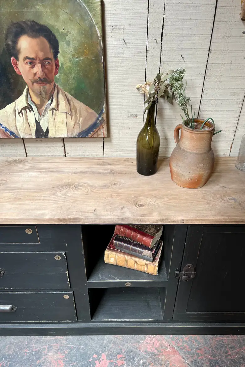 Grand meuble d’atelier en bois Années 50