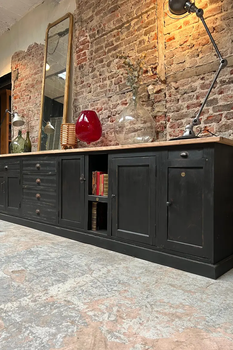 Grand meuble d’atelier en bois Années 50