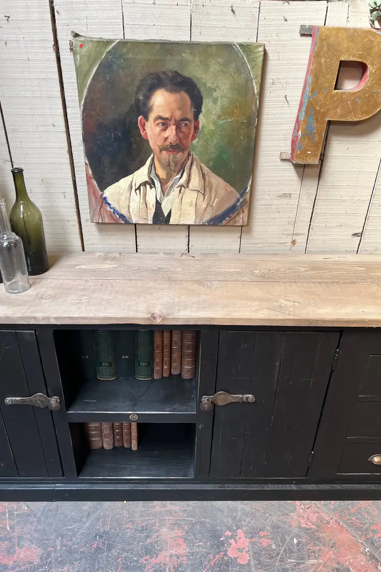 Grand meuble d’atelier en bois Années 50