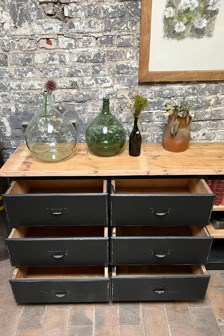 Grand meuble d’atelier en bois Années 50