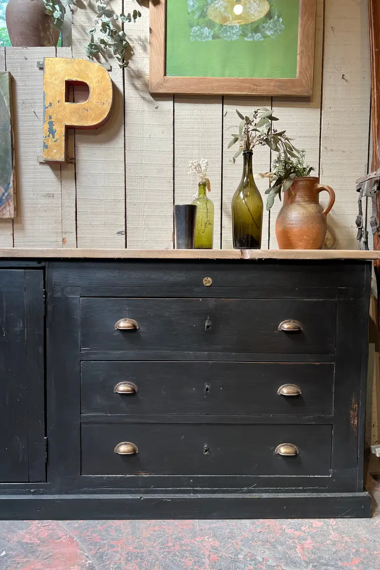 Grand meuble d’atelier en bois Années 50